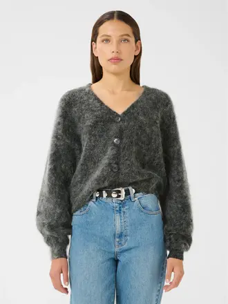 Gestuz Debbie Cardigan - Charcoal Melange