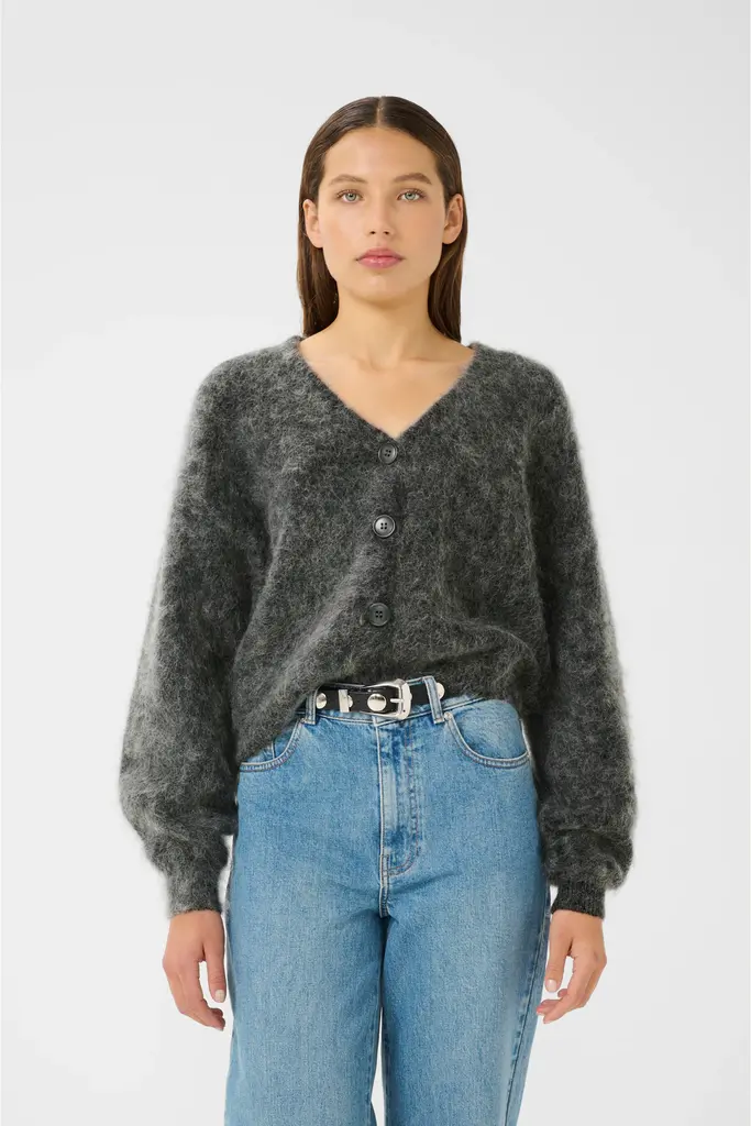 Gestuz Debbie Cardigan - Charcoal Melange
