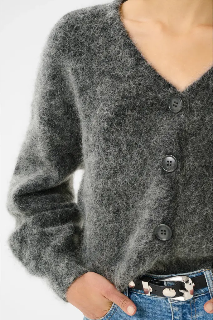 Gestuz Debbie Cardigan - Charcoal Melange