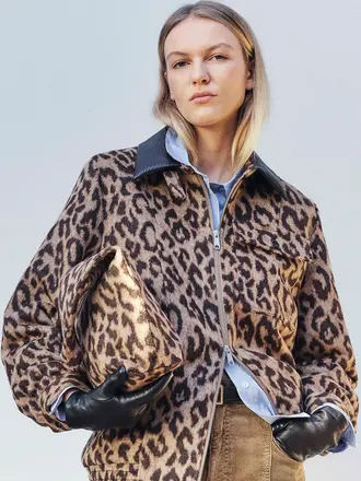 Baum und Pferdgarten Beline Jacket - Wool Camel Leopard