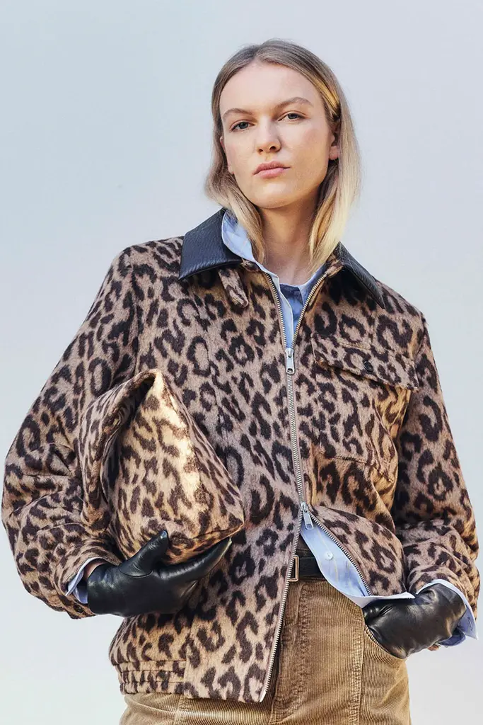 Baum und Pferdgarten Beline Jacket - Wool Camel Leopard