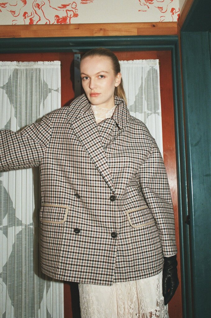 Baum und Pferdgarten Baticia Jacket - Brown Camel Check
