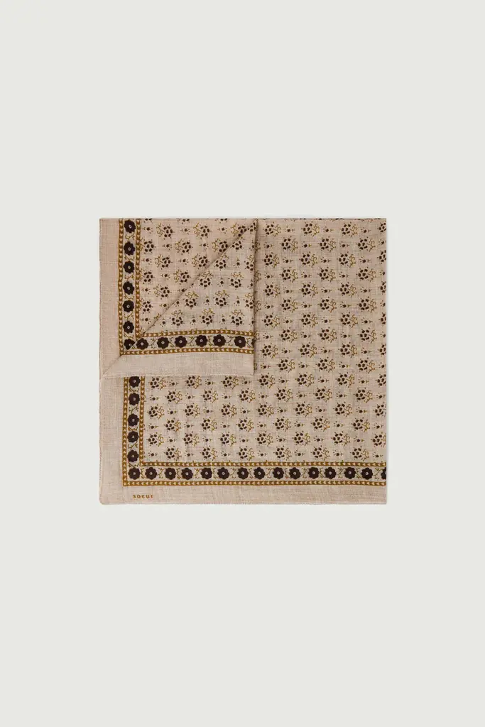 Soeur Foulard C Twill - Beige/Kaki Fonce
