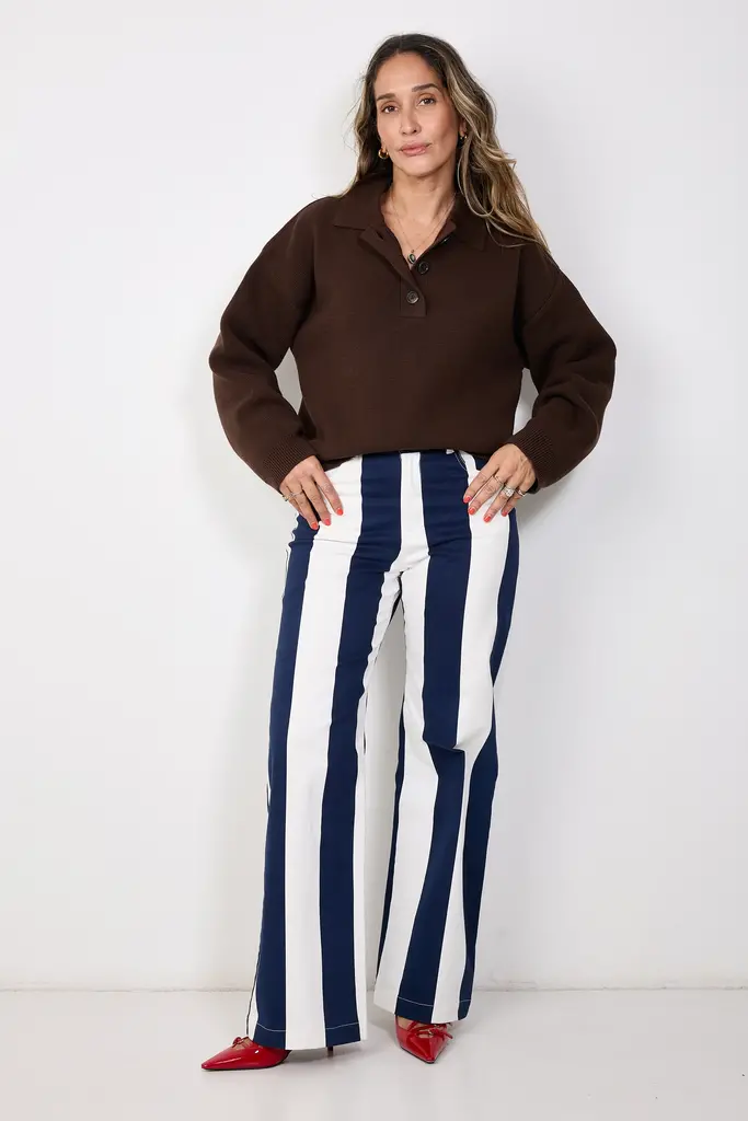 COCO Y MARIA Camilla Pants - Navy Stripe