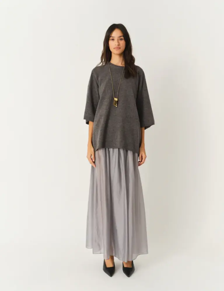 The Garment Como Oversized Tee - Grey Melange