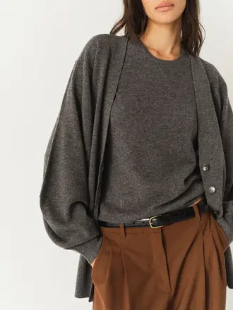 The Garment Como Sleeve Cardigan - Grey Melange