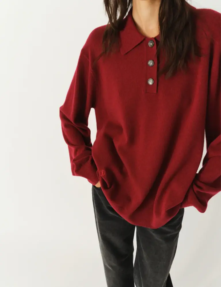 The Garment Como Polo - Burgundy
