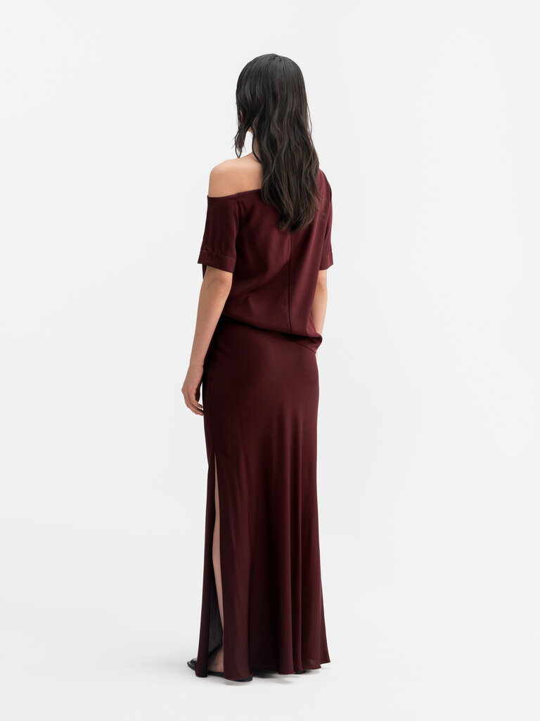 Ahlvar Gallery Chima Silk Blouse - Burgundy