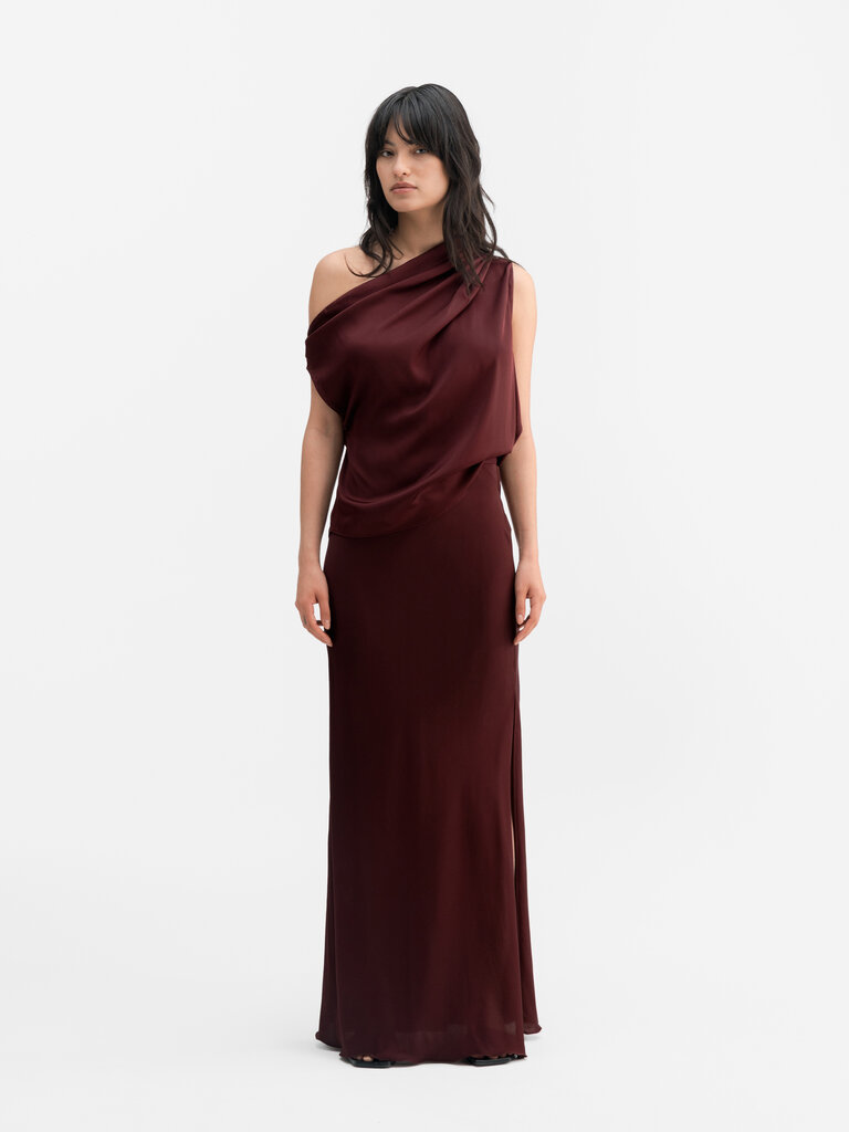 Ahlvar Gallery Lana Silk Tank - Burgundy