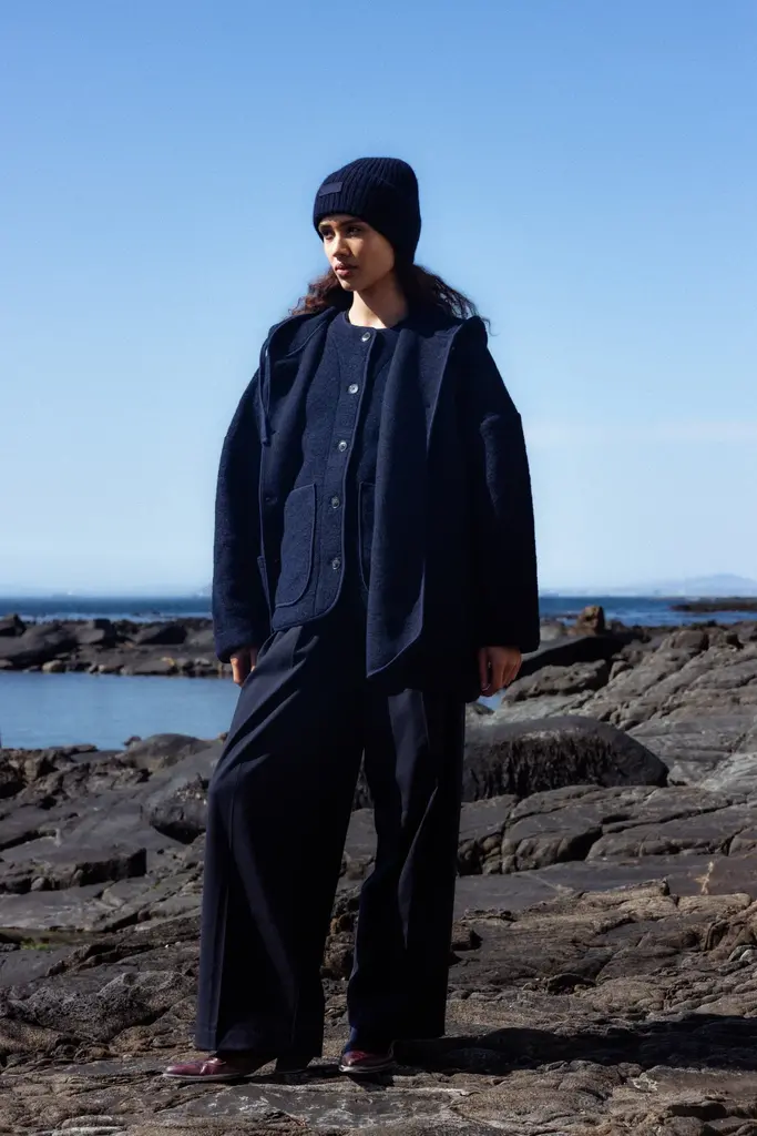 Âme Antwerp Kenji Wool Jacket - Navy