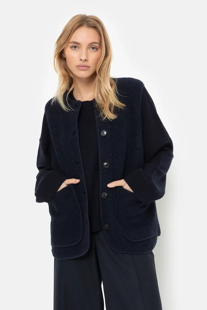 Âme Antwerp Madison Wool Jacket - Navy