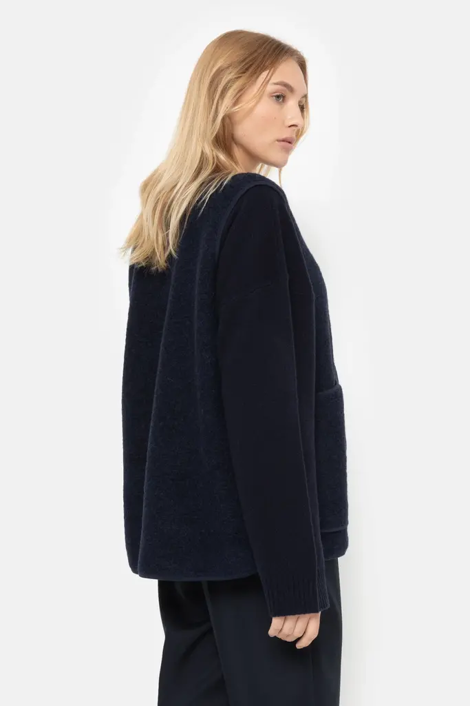 Âme Antwerp Madison Wool Jacket - Navy