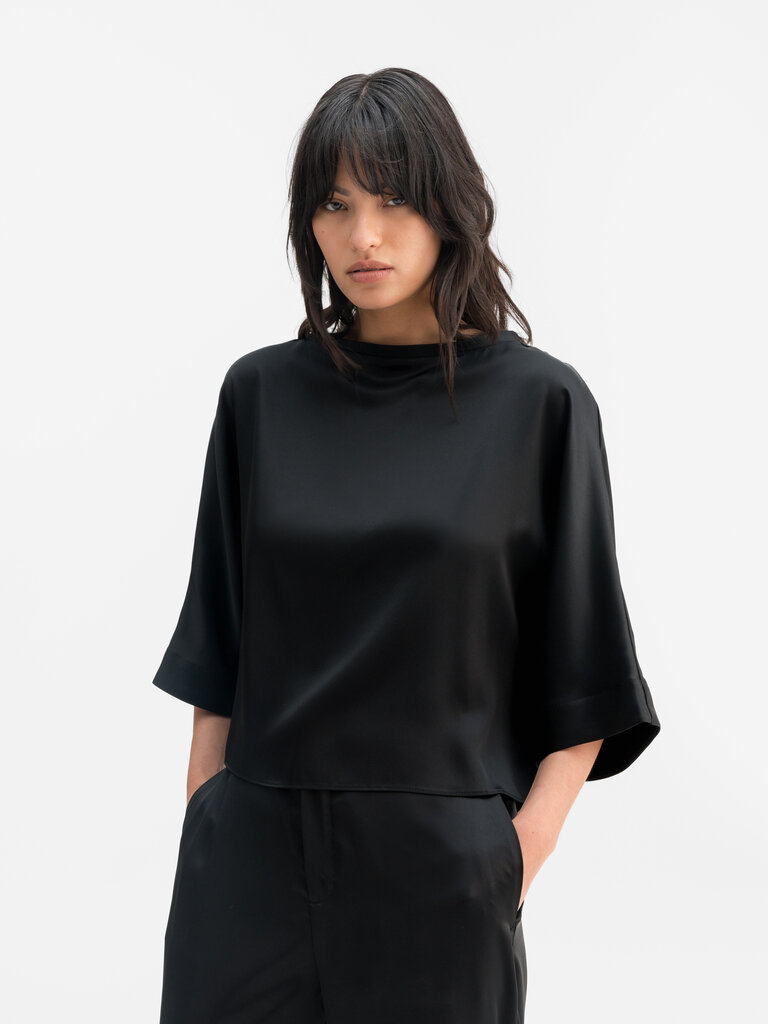 Ahlvar Gallery Thea Satin Tee - Black