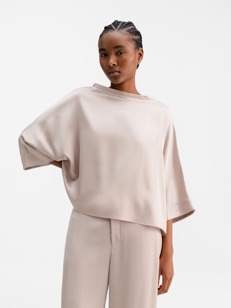 Ahlvar Gallery Thea Satin Tee - Greige