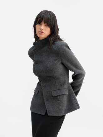 Ahlvar Gallery Leia Wool Blazer - Dark Grey