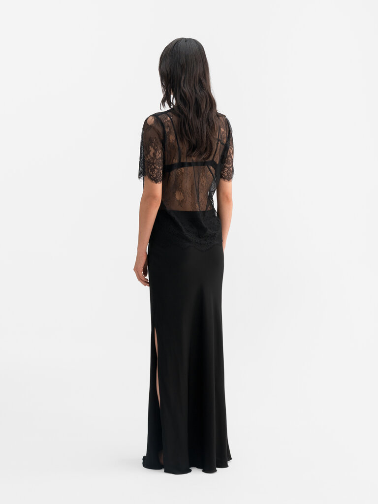Ahlvar Gallery Eden Lace Tee - Black