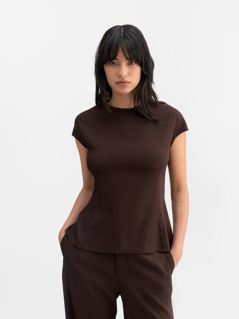 Ahlvar Gallery Dara Top - Dark Brown