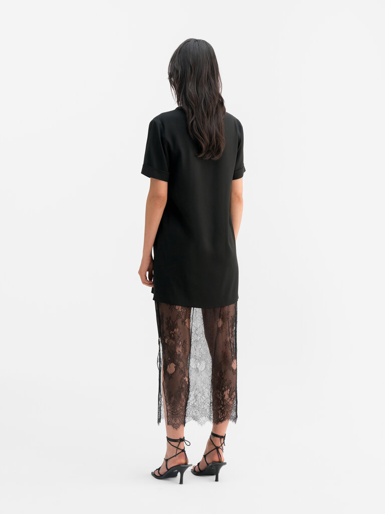 Ahlvar Gallery Hana Mesh Pencil Skirt - Black