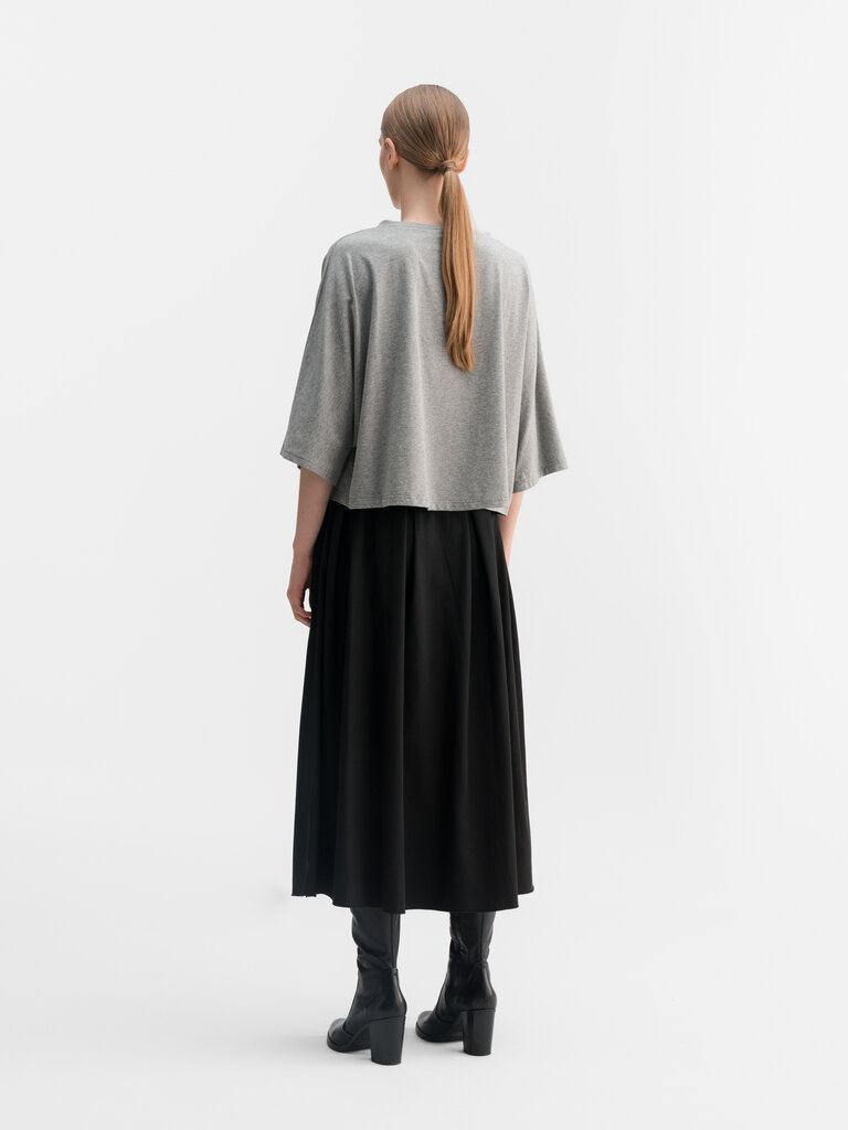 Ahlvar Gallery Thea Jersey Tee - Grey Melange