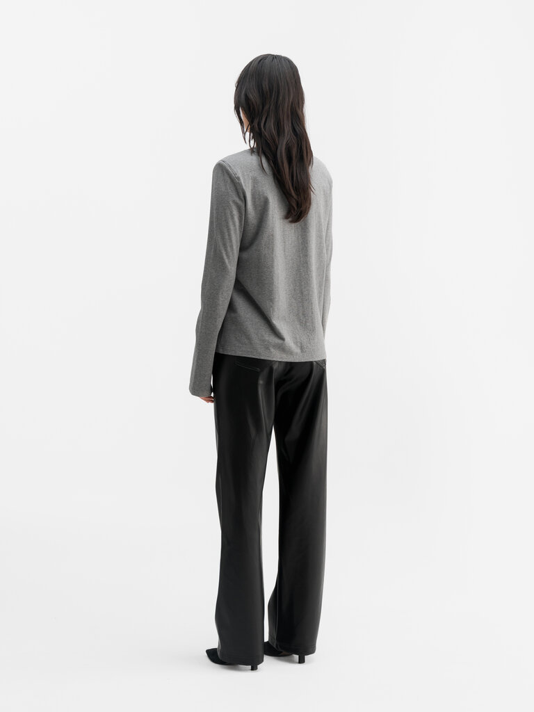 Ahlvar Gallery Onyx Ls Tee - Grey Melange