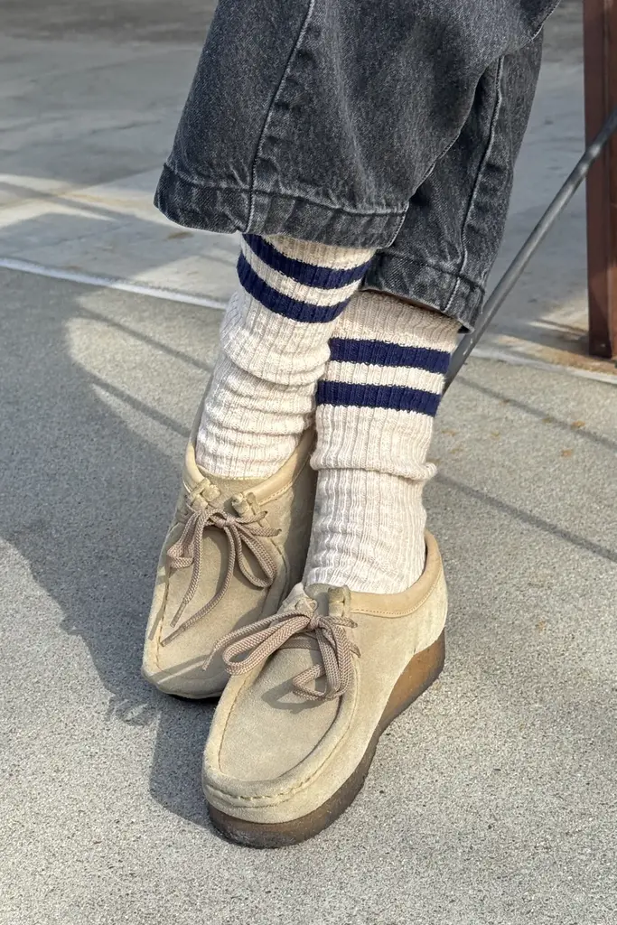 Le Bon Shoppe Cottage Socks - Oatmeal Varsity