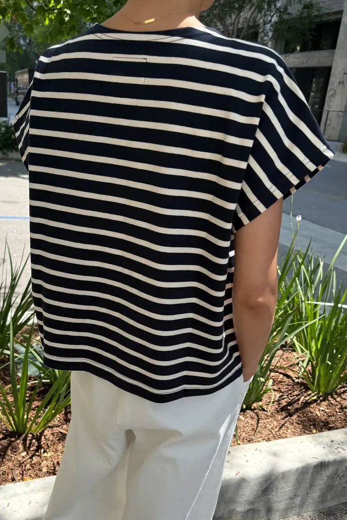 Le Bon Shoppe Manon Tee - White Stripe/Navy