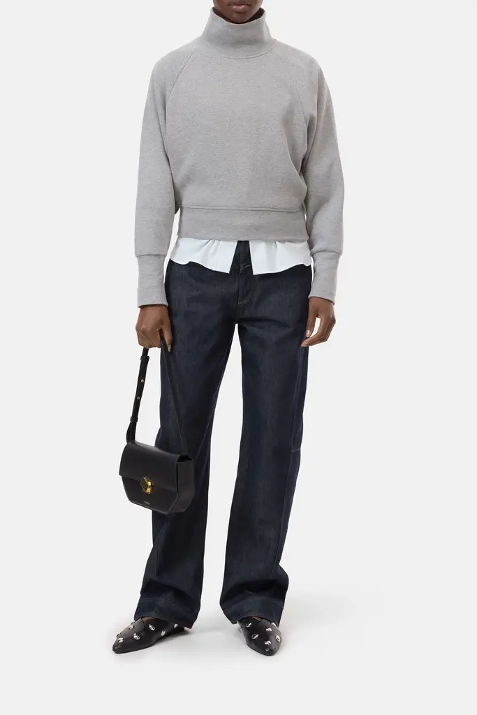 Closed High Neck Sweatshirt - Grey