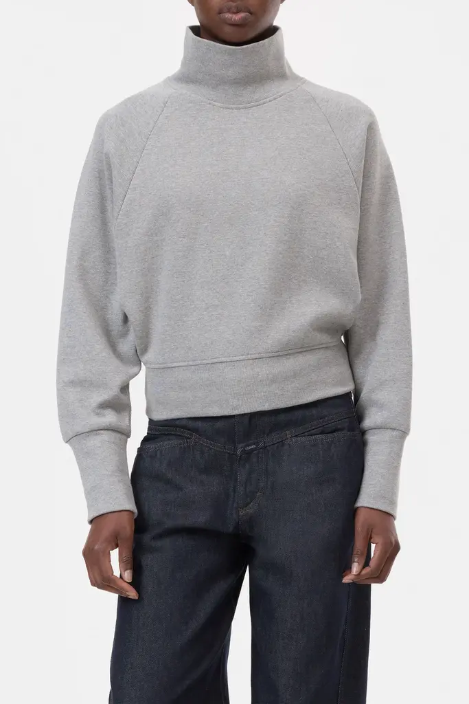 Closed High Neck Sweatshirt - Grey