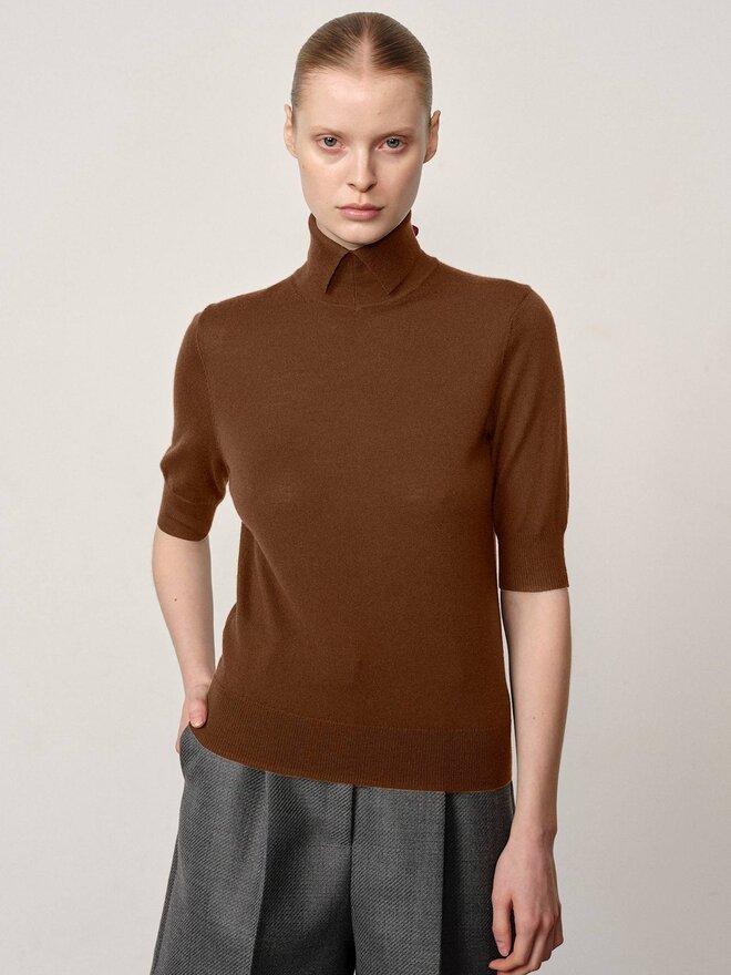 Perry Knit Blouse - Grey - JUULS STORE