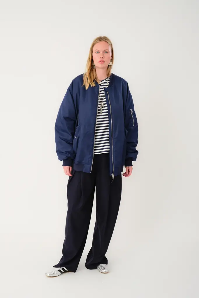 Lolly's Laundry Lila Bomber Jacket - Dark Navy