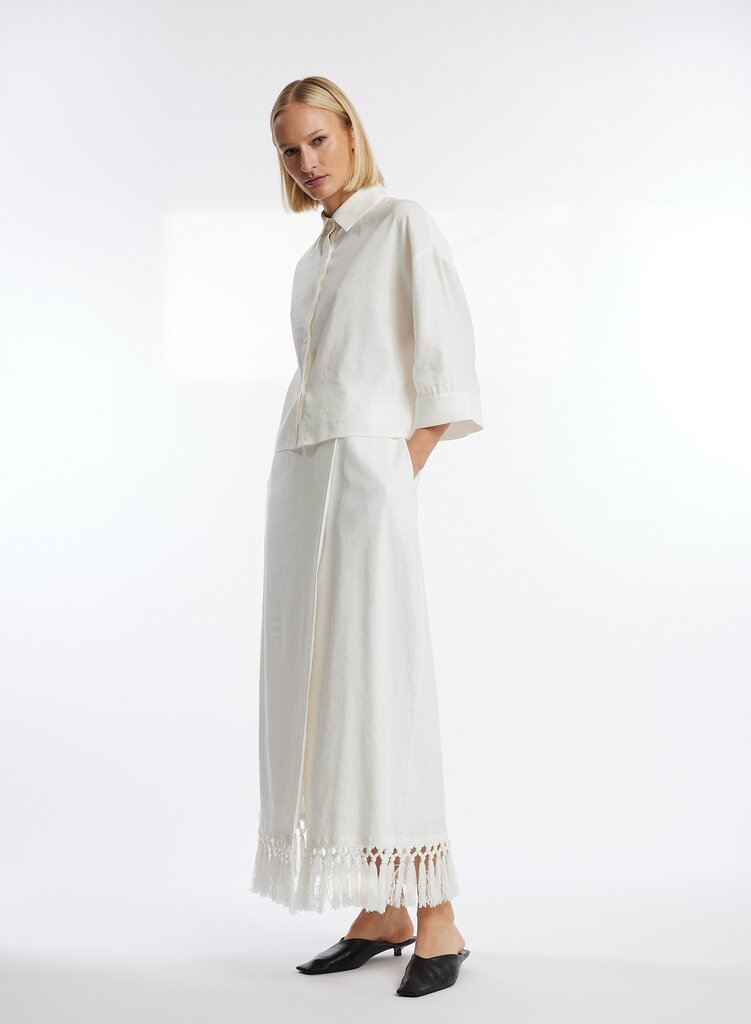 ONE and OTHER Linnea Linen Shirt - Off White