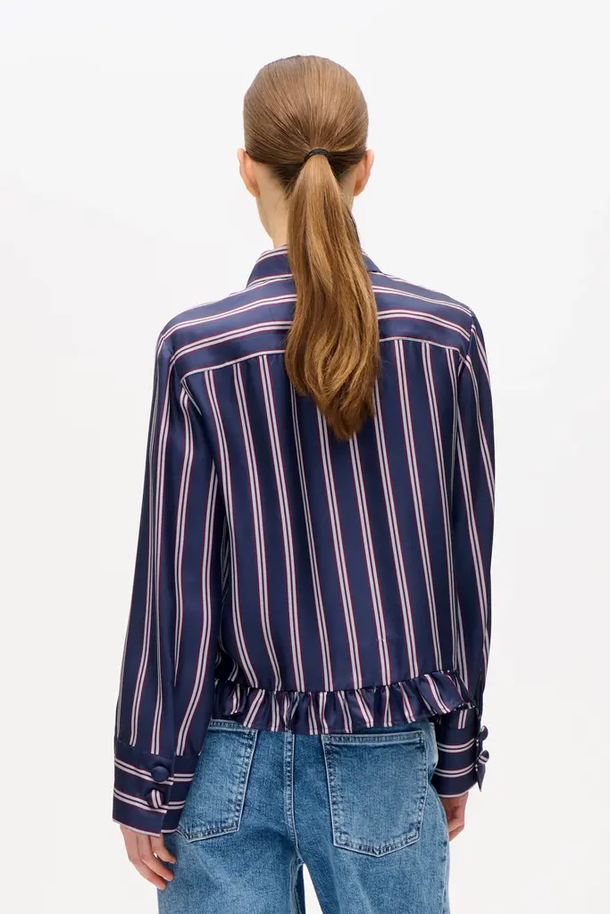 Baum und Pferdgarten Milune Blouse - Navy Plum Stripe