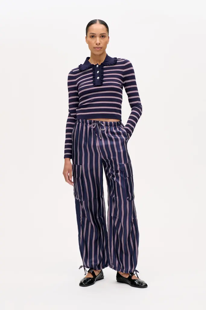 Baum und Pferdgarten Nasreen Pants - Navy Plum Stripe
