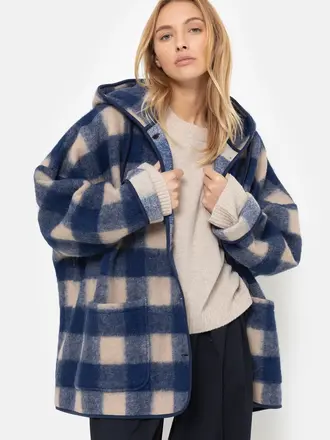 Âme Antwerp Kenji Wool Jacket - Blue Checked