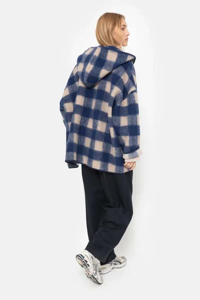 Âme Antwerp Kenji Wool Jacket - Blue Checked