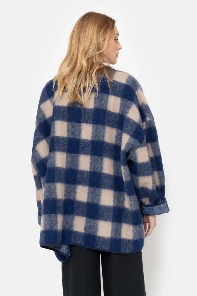 Âme Antwerp Hannah Wool Jacket - Blue Checked