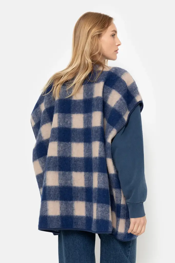Âme Antwerp Ines Wool Jacket - Blue Checked