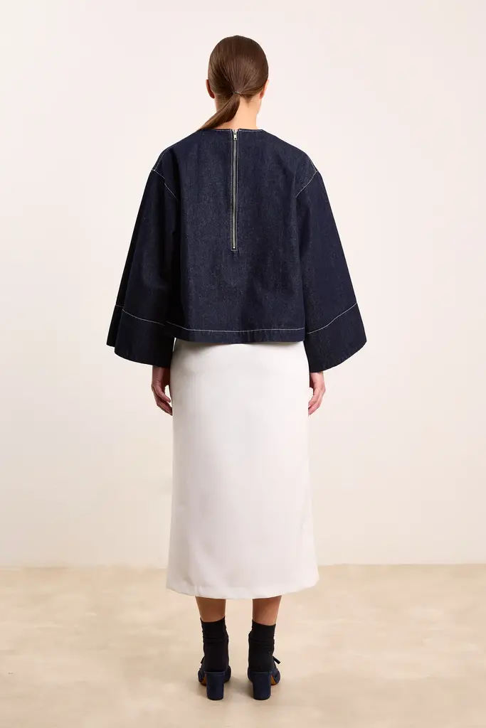Studio Clique Willow Denim Top - Dark Blue