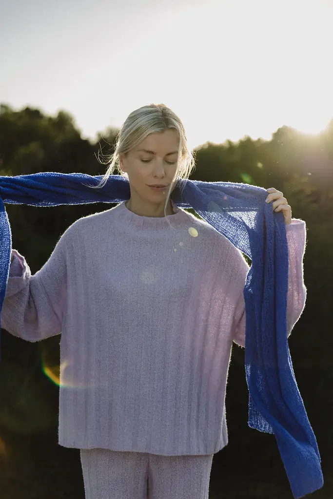 LN Knits Scarf Breezy Betty - Eternal Blue