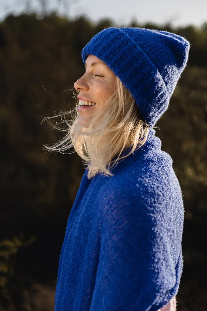 LN Knits Scarf Breezy Betty - Eternal Blue