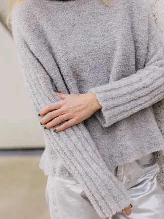 LN Knits Sweater Sloppy Steve - Light Grey