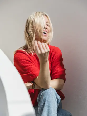 LN Knits Knitted T-shirt - Rooting Red