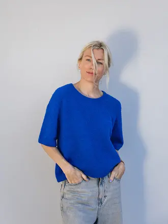 LN Knits Knitted T-shirt - Eternal Blue