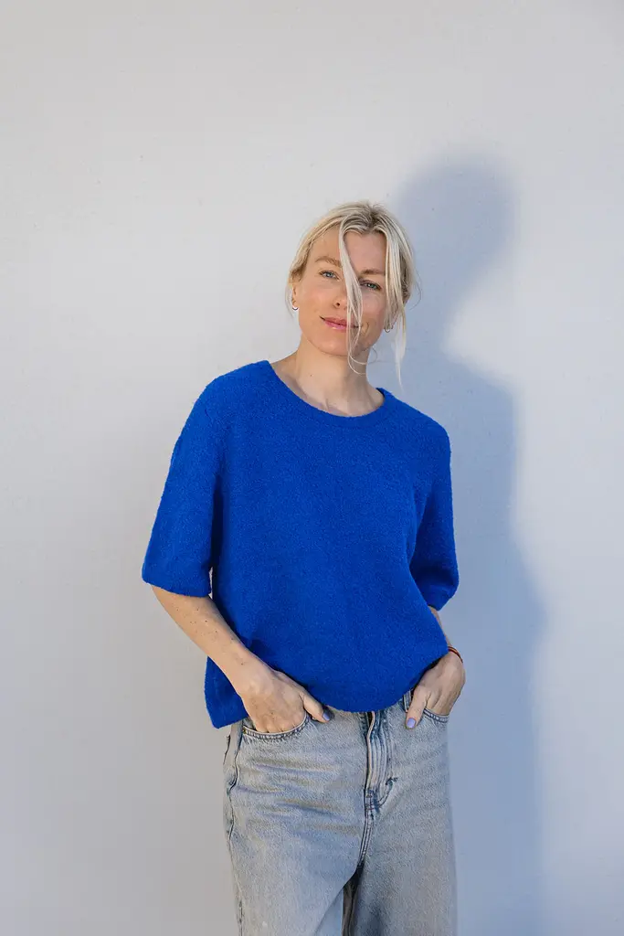 LN Knits Knitted T-shirt - Eternal Blue