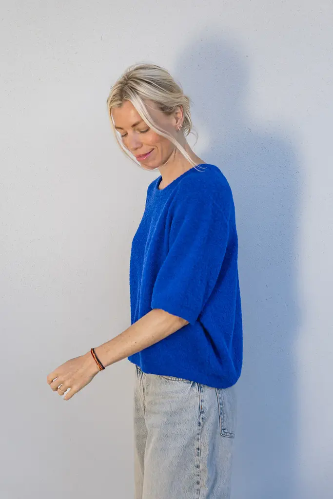 LN Knits Knitted T-shirt - Eternal Blue