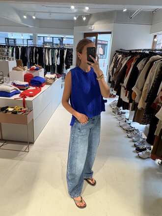 LN Knits Cropped Debardeur - Eternal Blue