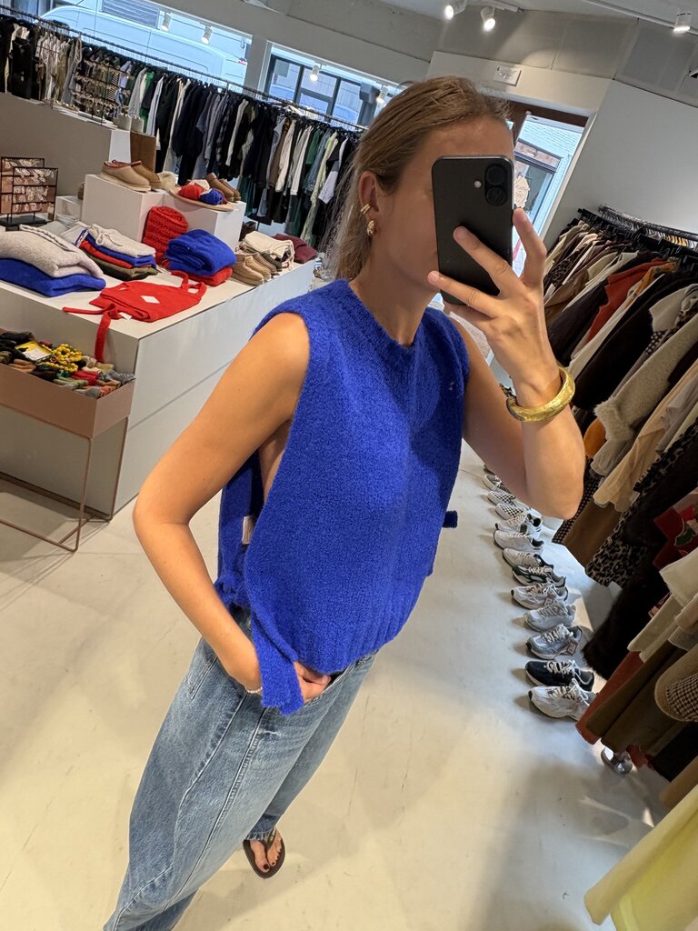 LN Knits Cropped Debardeur - Eternal Blue