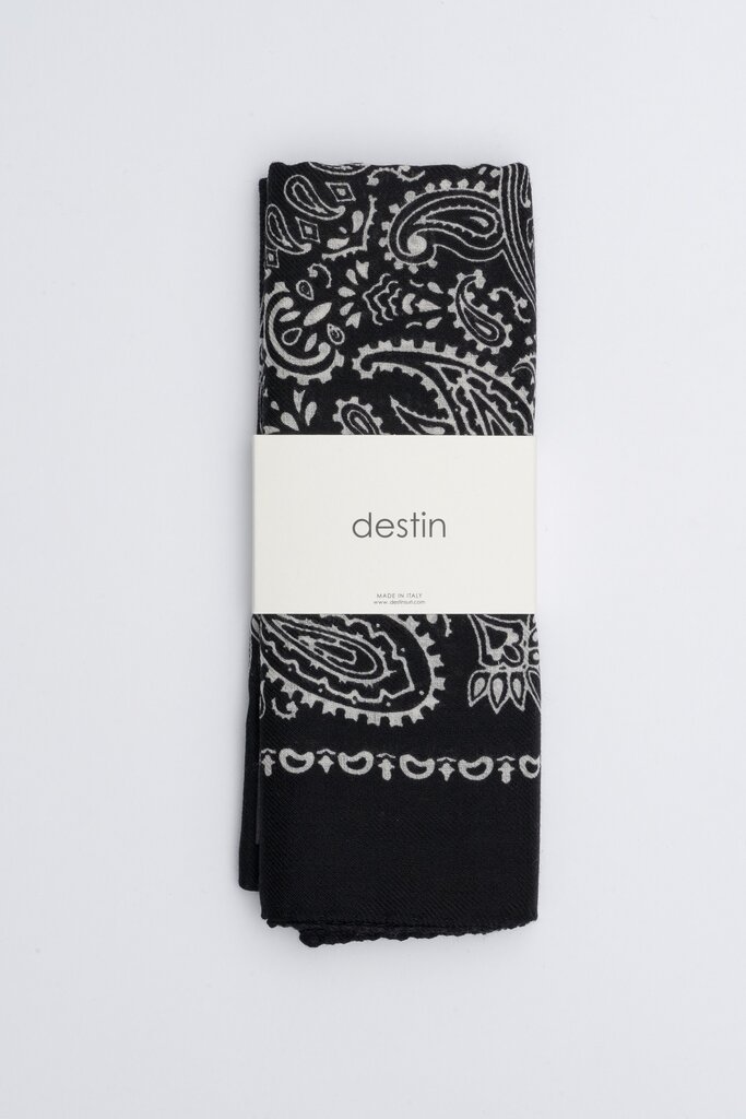 Destin Judy Carre Bandana - Black