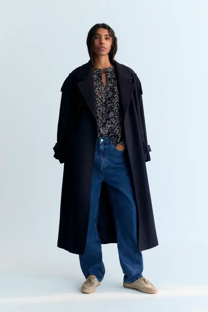 The New Society Flavia Coat - Infinity Navy