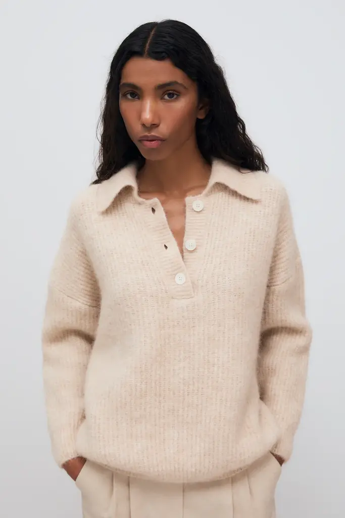 The New Society Mimi Knit - Moonlight White